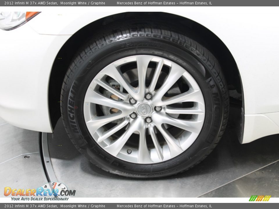 2012 Infiniti M 37x AWD Sedan Moonlight White / Graphite Photo #28