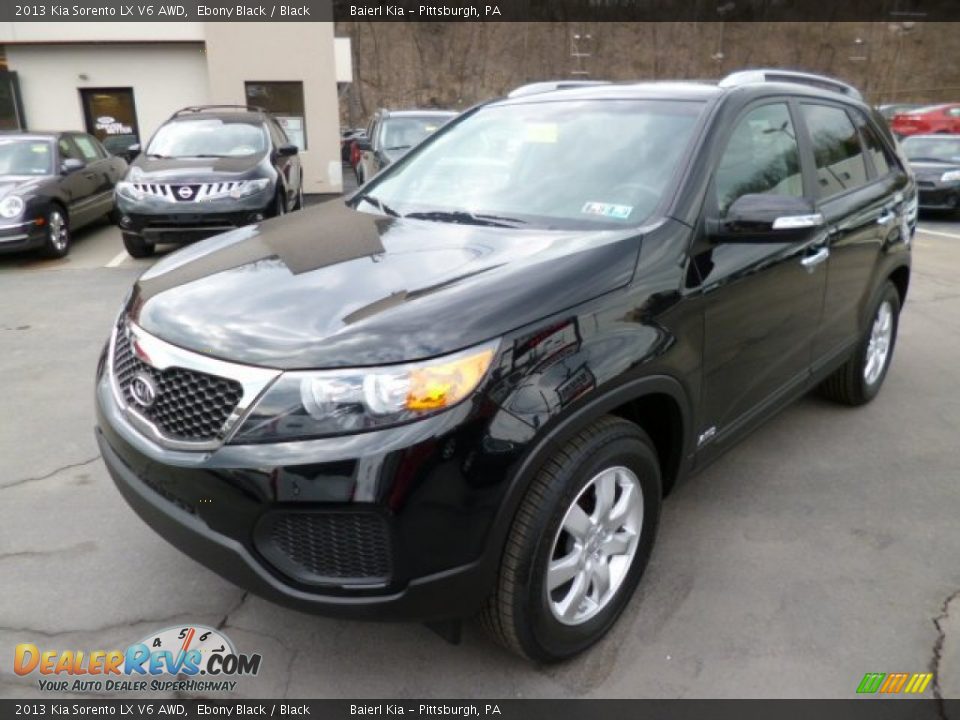 2013 Kia Sorento LX V6 AWD Ebony Black / Black Photo #3