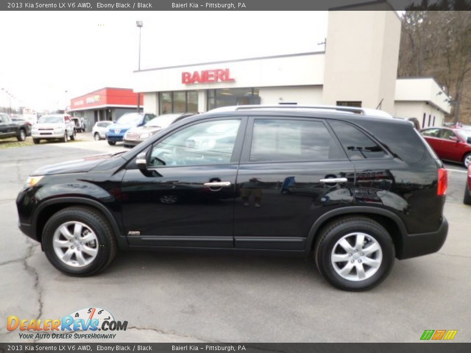 2013 Kia Sorento LX V6 AWD Ebony Black / Black Photo #4