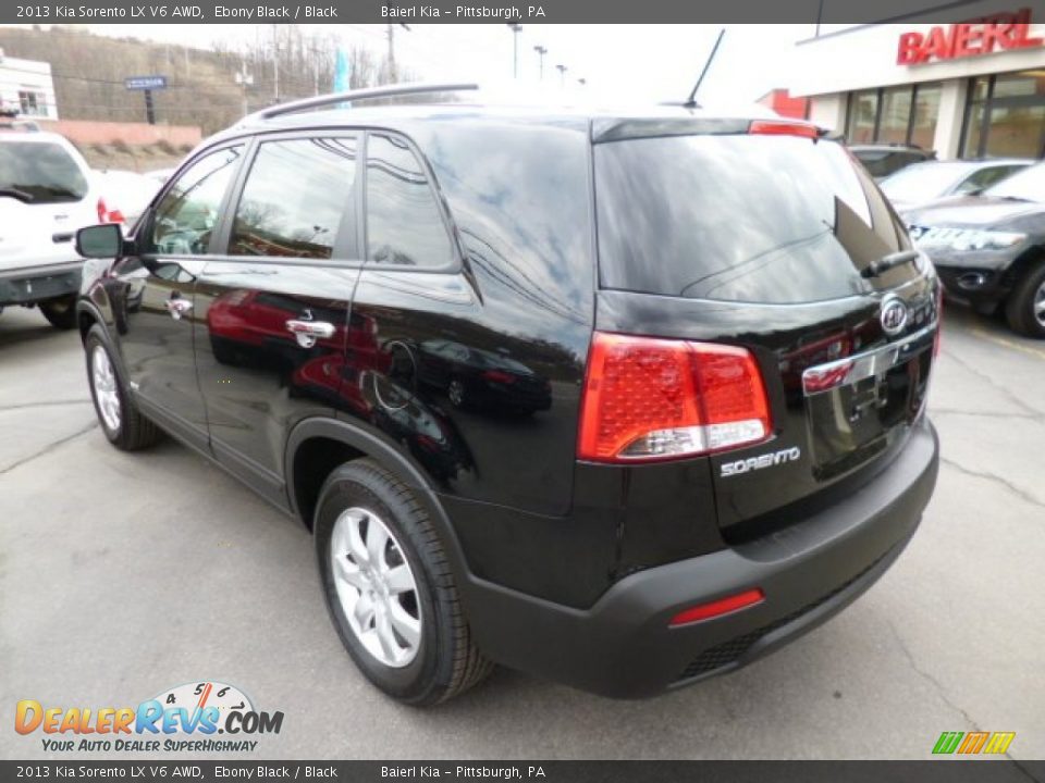 2013 Kia Sorento LX V6 AWD Ebony Black / Black Photo #5