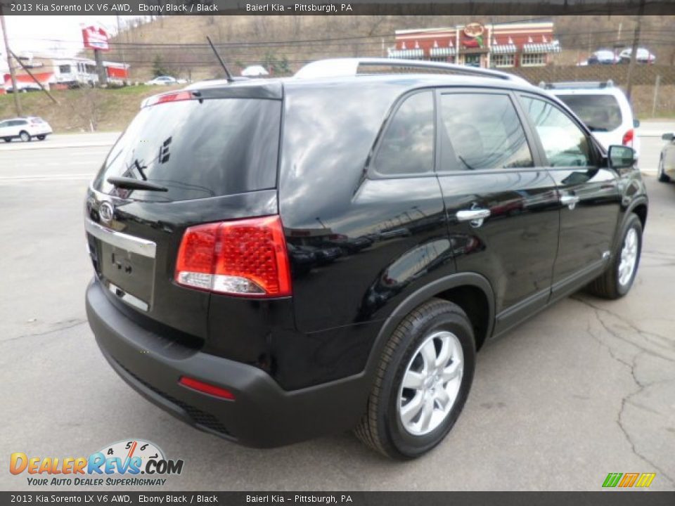 2013 Kia Sorento LX V6 AWD Ebony Black / Black Photo #7