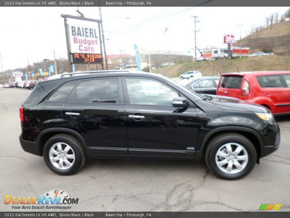 2013 Kia Sorento LX V6 AWD Ebony Black / Black Photo #8