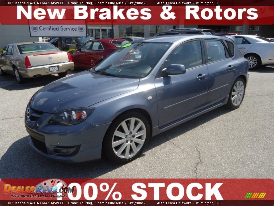2007 Mazda MAZDA3 MAZDASPEED3 Grand Touring Cosmic Blue Mica / Gray/Black Photo #1