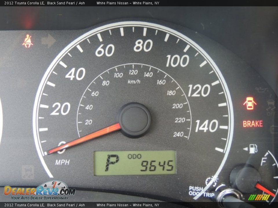 2012 Toyota Corolla LE Black Sand Pearl / Ash Photo #20