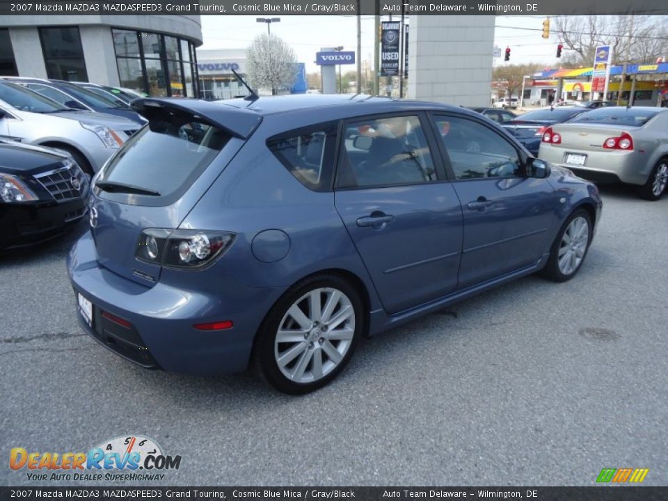 2007 Mazda MAZDA3 MAZDASPEED3 Grand Touring Cosmic Blue Mica / Gray/Black Photo #6