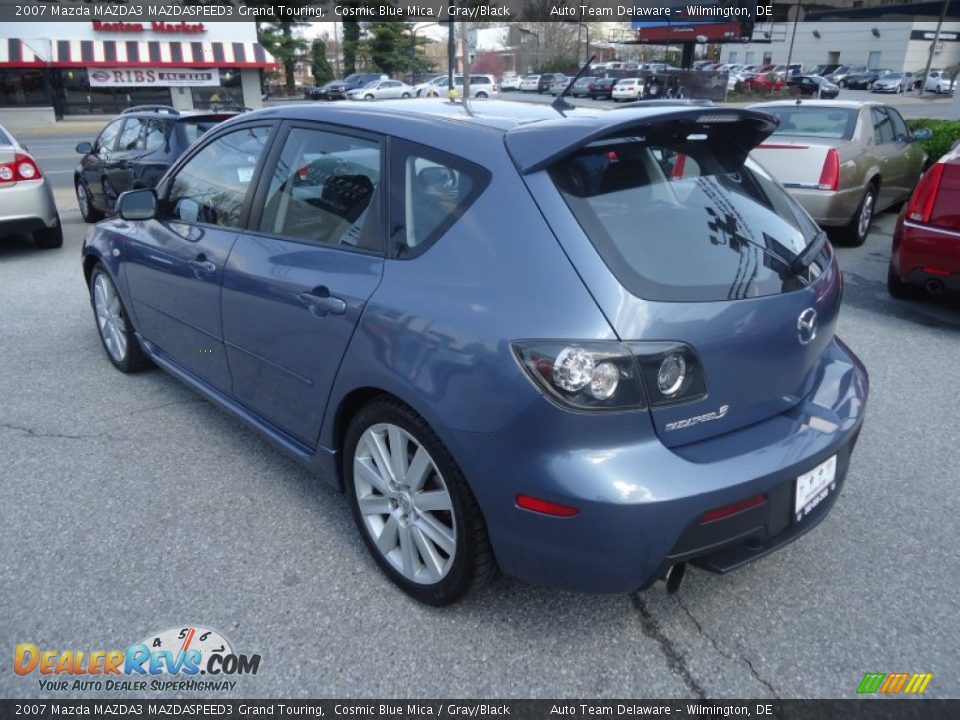 2007 Mazda MAZDA3 MAZDASPEED3 Grand Touring Cosmic Blue Mica / Gray/Black Photo #8