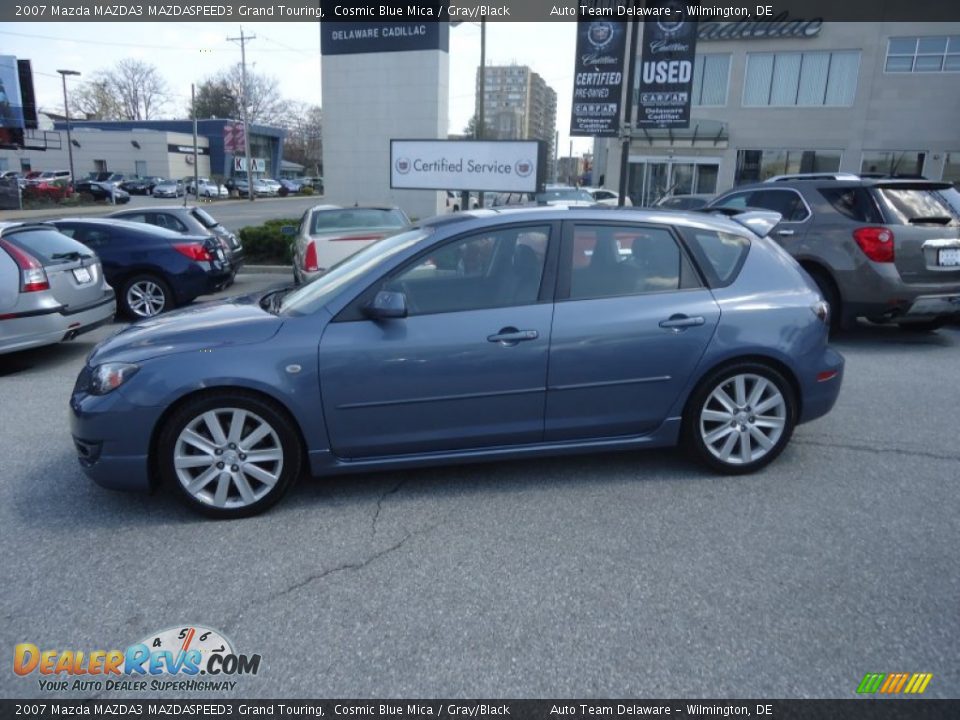 2007 Mazda MAZDA3 MAZDASPEED3 Grand Touring Cosmic Blue Mica / Gray/Black Photo #9
