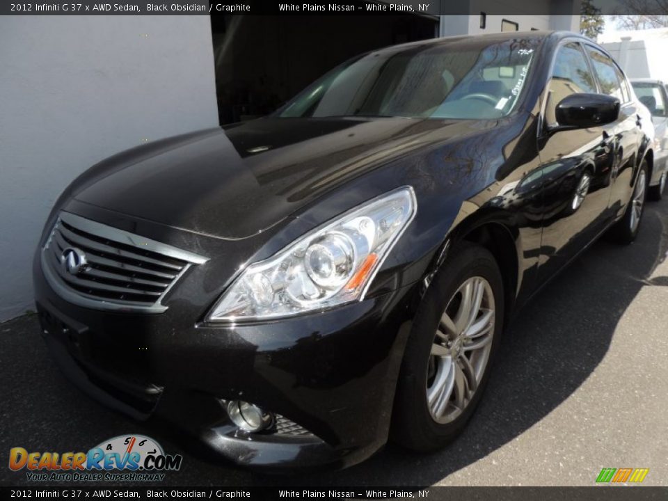 2012 Infiniti G 37 x AWD Sedan Black Obsidian / Graphite Photo #1