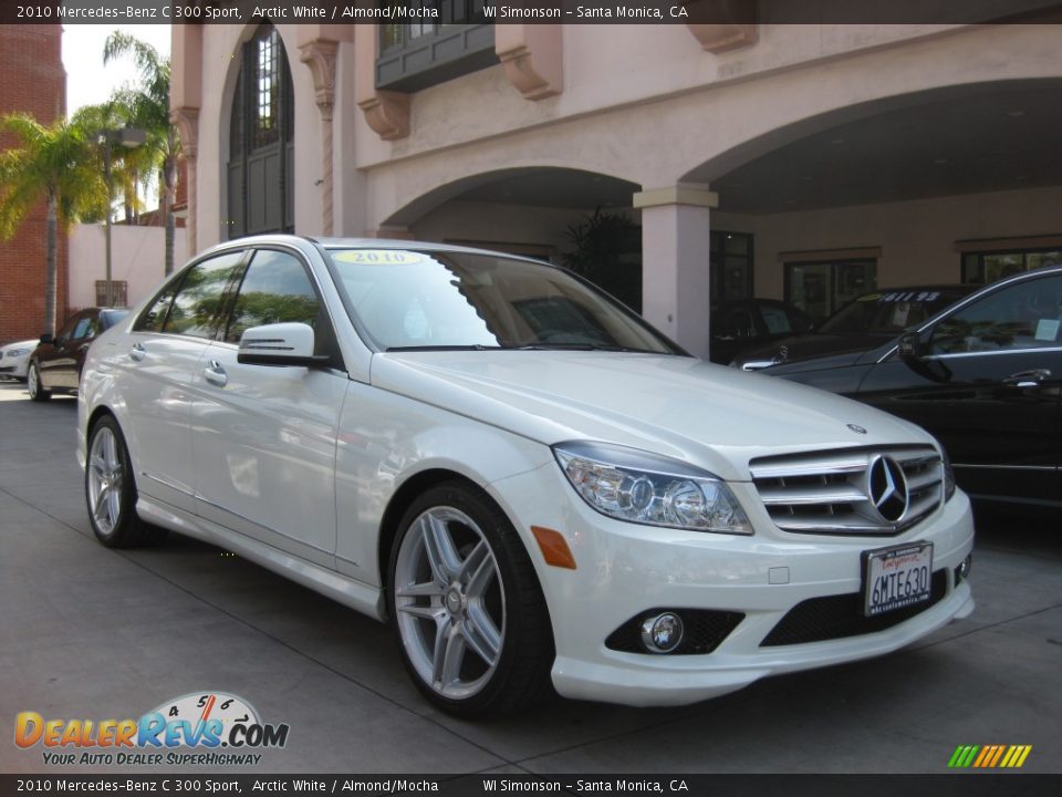 2010 Mercedes-Benz C 300 Sport Arctic White / Almond/Mocha Photo #1