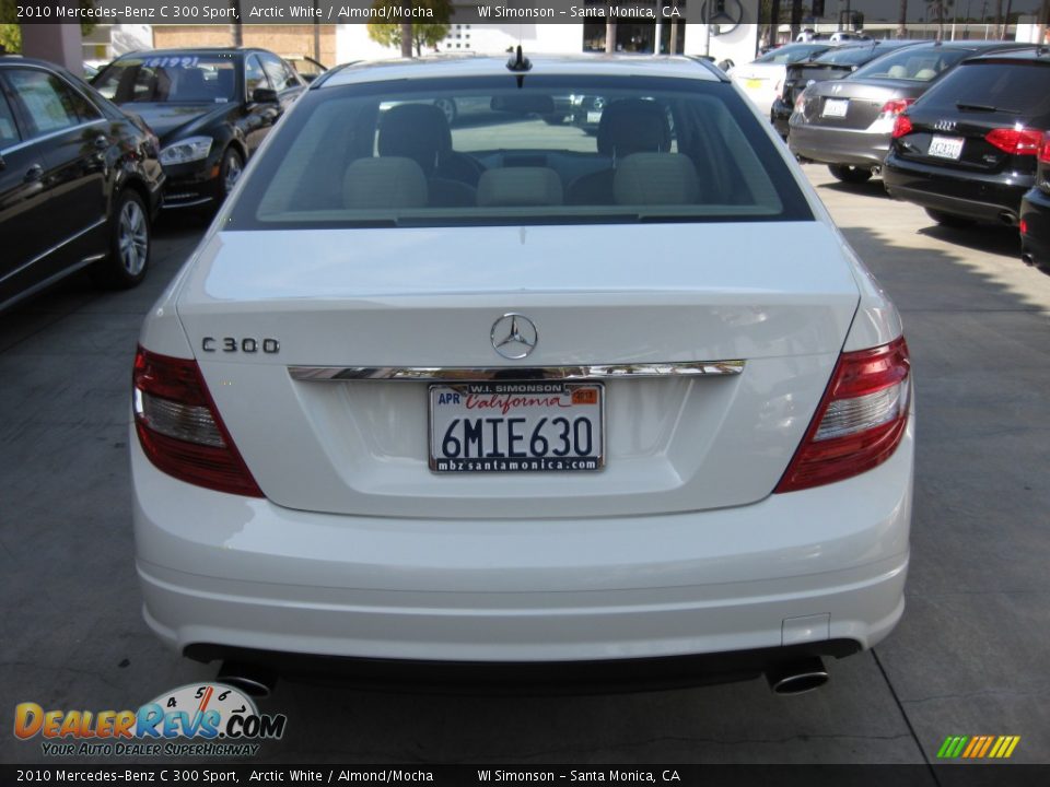 2010 Mercedes-Benz C 300 Sport Arctic White / Almond/Mocha Photo #3