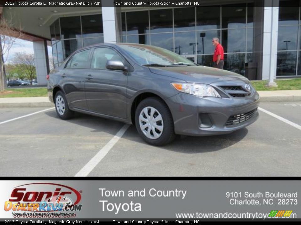 2013 Toyota Corolla L Magnetic Gray Metallic / Ash Photo #1