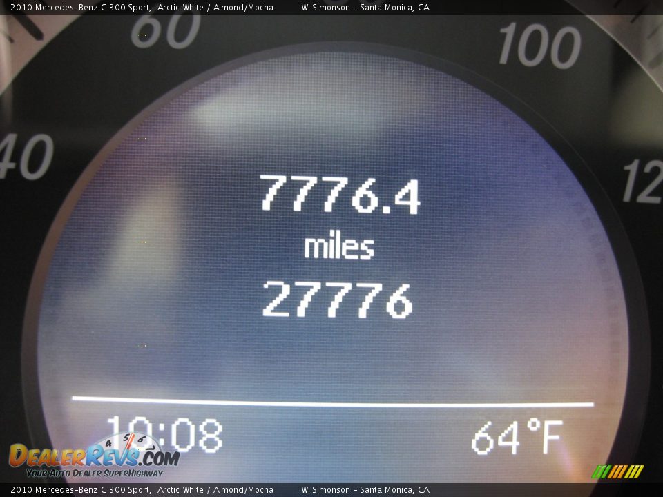 2010 Mercedes-Benz C 300 Sport Arctic White / Almond/Mocha Photo #9