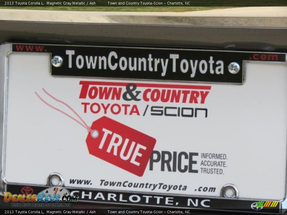 2013 Toyota Corolla L Magnetic Gray Metallic / Ash Photo #21