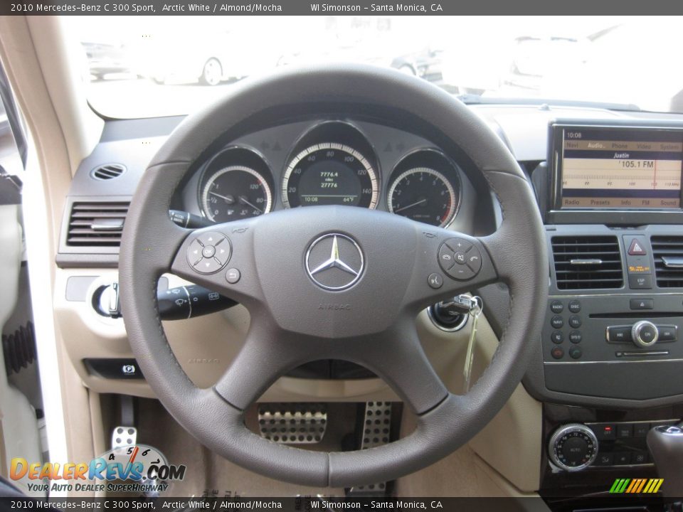 2010 Mercedes-Benz C 300 Sport Arctic White / Almond/Mocha Photo #10