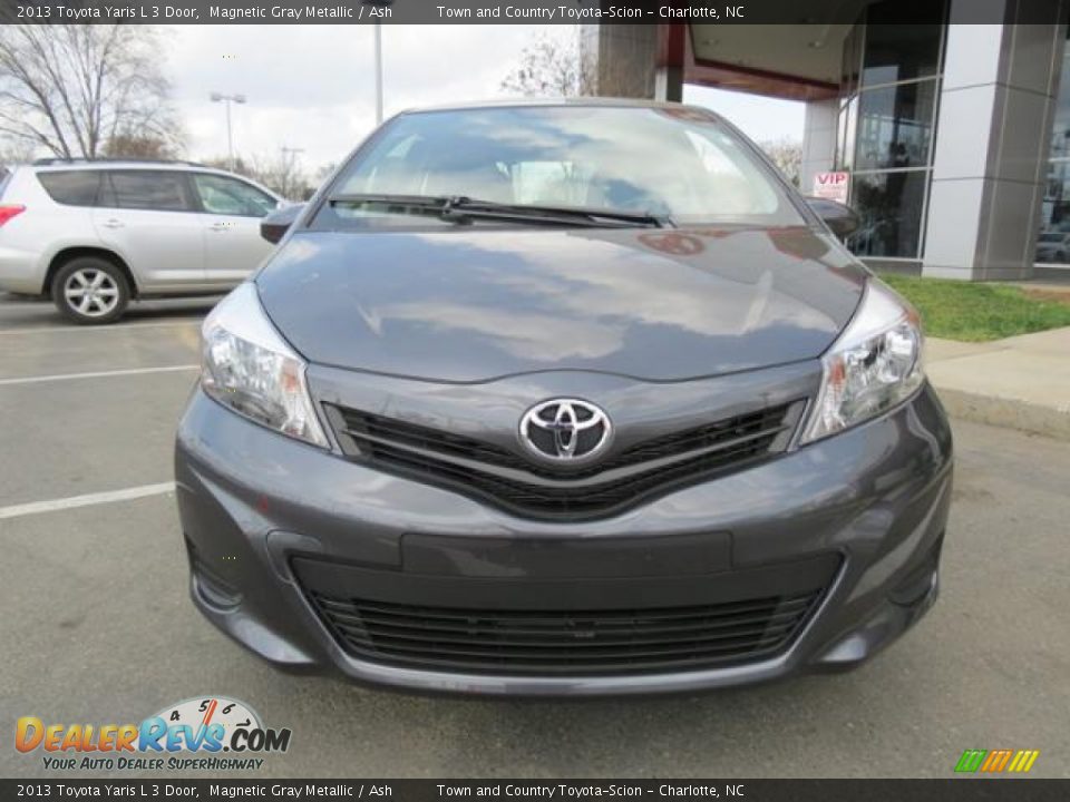 2013 Toyota Yaris L 3 Door Magnetic Gray Metallic / Ash Photo #2
