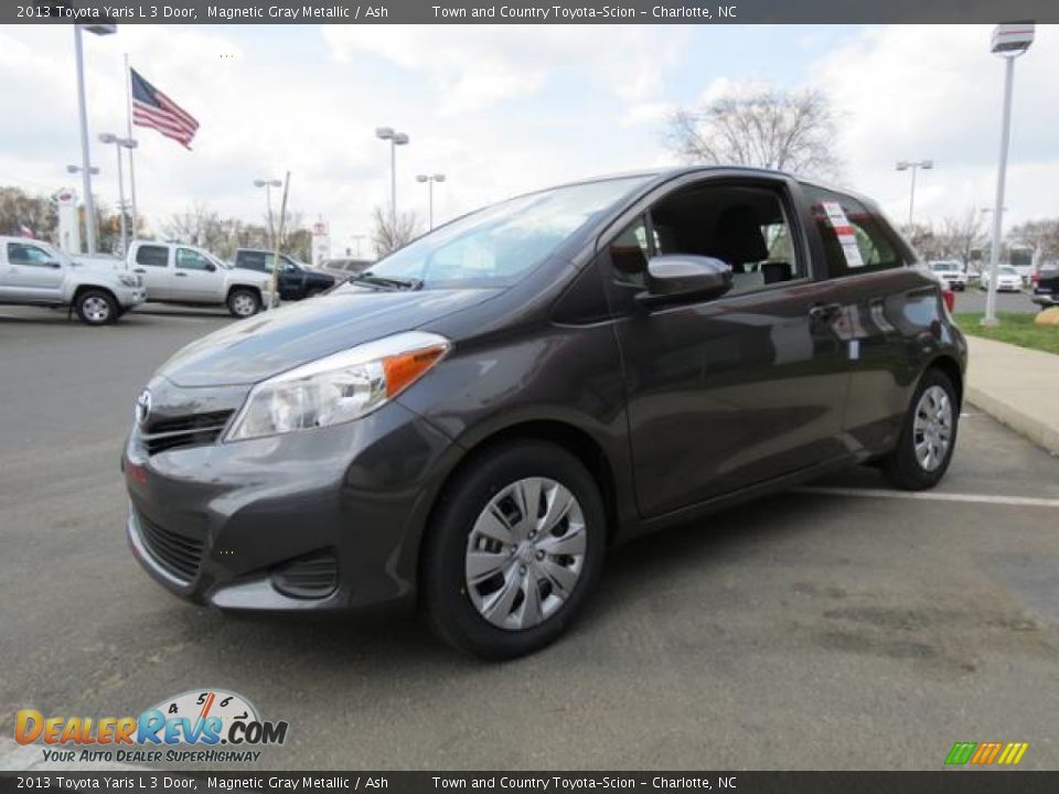 2013 Toyota Yaris L 3 Door Magnetic Gray Metallic / Ash Photo #3
