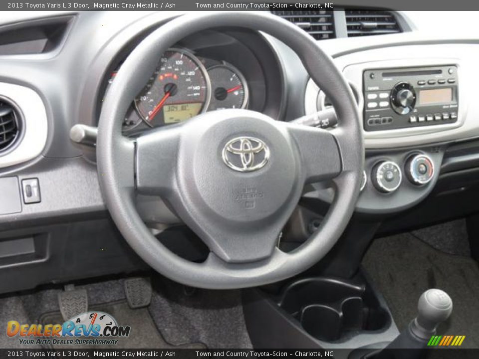 2013 Toyota Yaris L 3 Door Magnetic Gray Metallic / Ash Photo #5