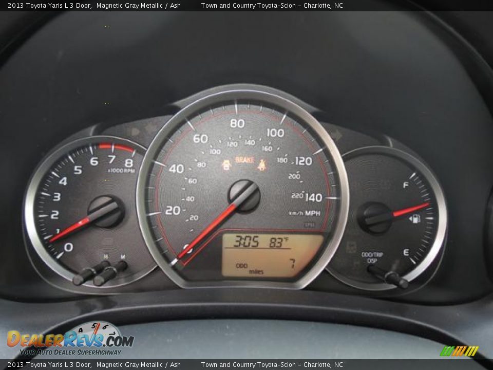 2013 Toyota Yaris L 3 Door Magnetic Gray Metallic / Ash Photo #10