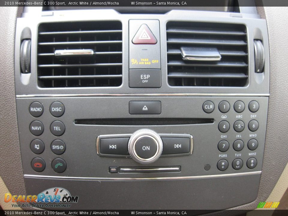 2010 Mercedes-Benz C 300 Sport Arctic White / Almond/Mocha Photo #13