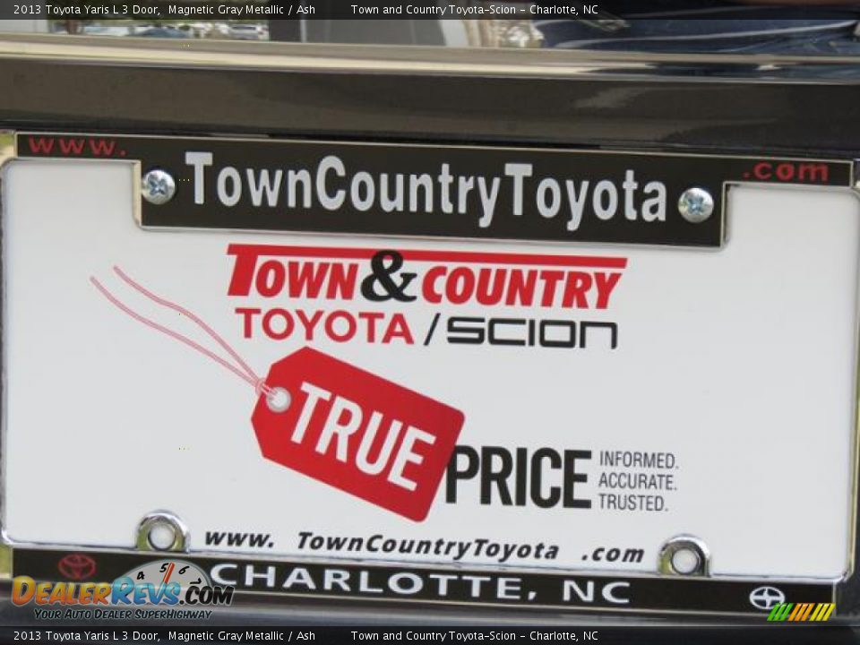 2013 Toyota Yaris L 3 Door Magnetic Gray Metallic / Ash Photo #20