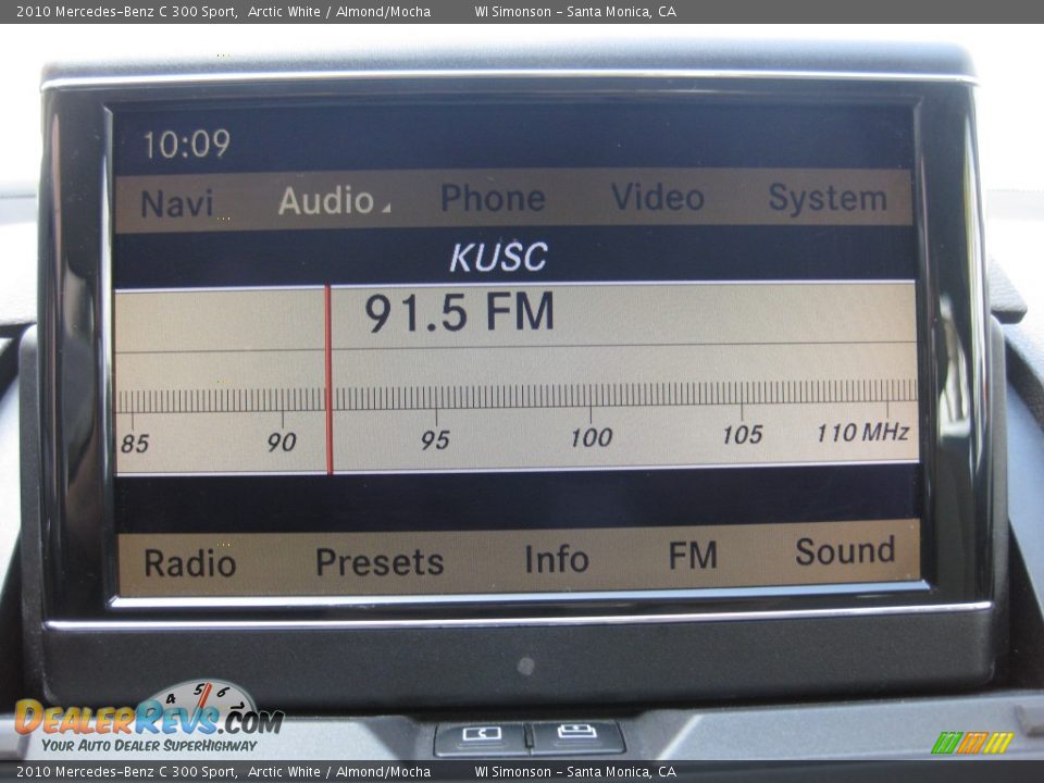 2010 Mercedes-Benz C 300 Sport Arctic White / Almond/Mocha Photo #14