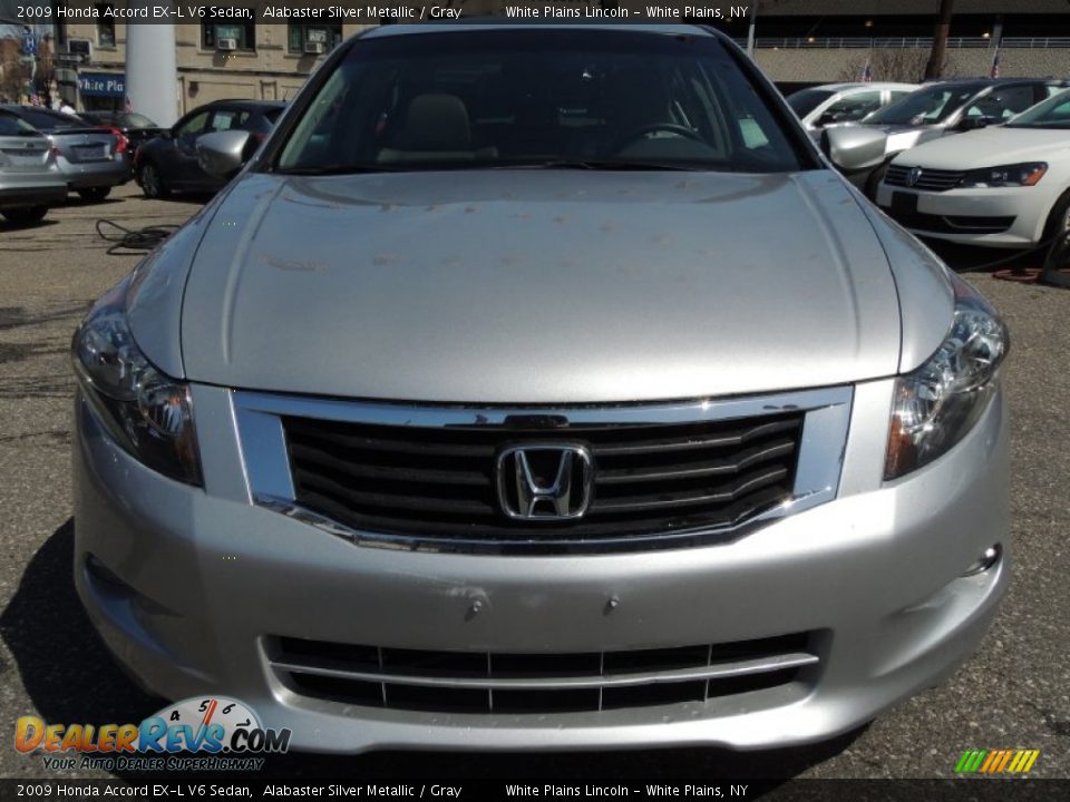 2009 Honda Accord EX-L V6 Sedan Alabaster Silver Metallic / Gray Photo #3