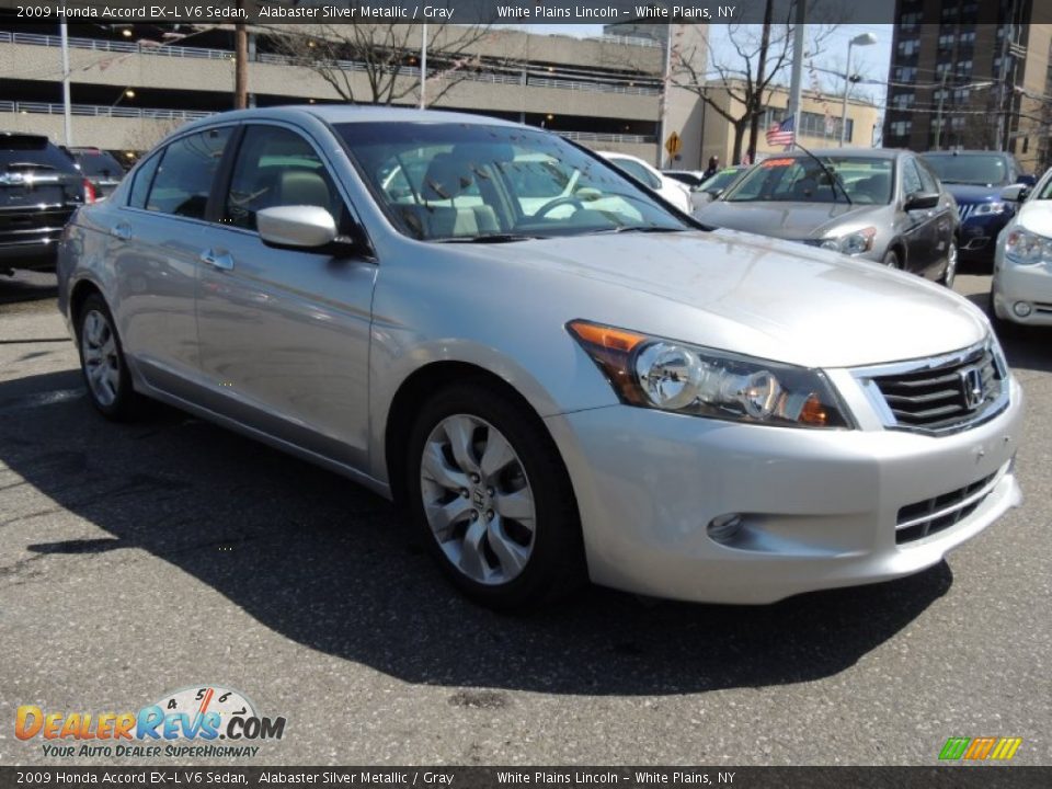2009 Honda Accord EX-L V6 Sedan Alabaster Silver Metallic / Gray Photo #4