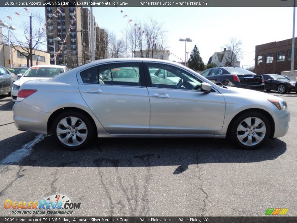 2009 Honda Accord EX-L V6 Sedan Alabaster Silver Metallic / Gray Photo #5