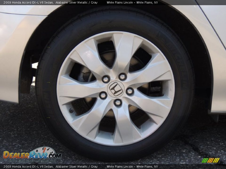 2009 Honda Accord EX-L V6 Sedan Alabaster Silver Metallic / Gray Photo #6