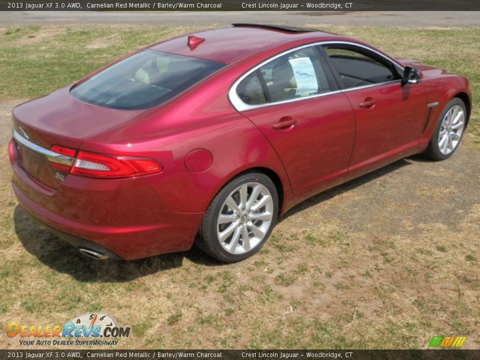 Carnelian Red Metallic 2013 Jaguar XF 3.0 AWD Photo #4