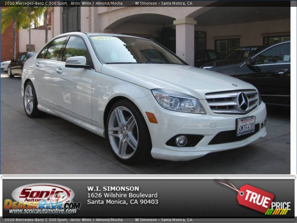 2010 Mercedes-Benz C 300 Sport Arctic White / Almond/Mocha Photo #26