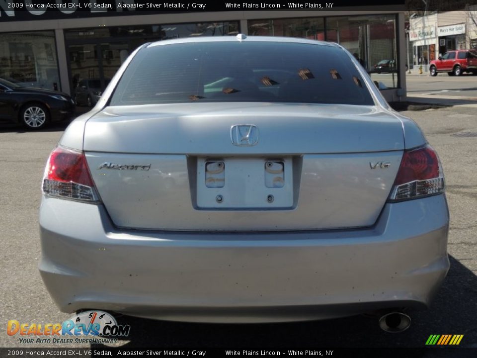 2009 Honda Accord EX-L V6 Sedan Alabaster Silver Metallic / Gray Photo #8