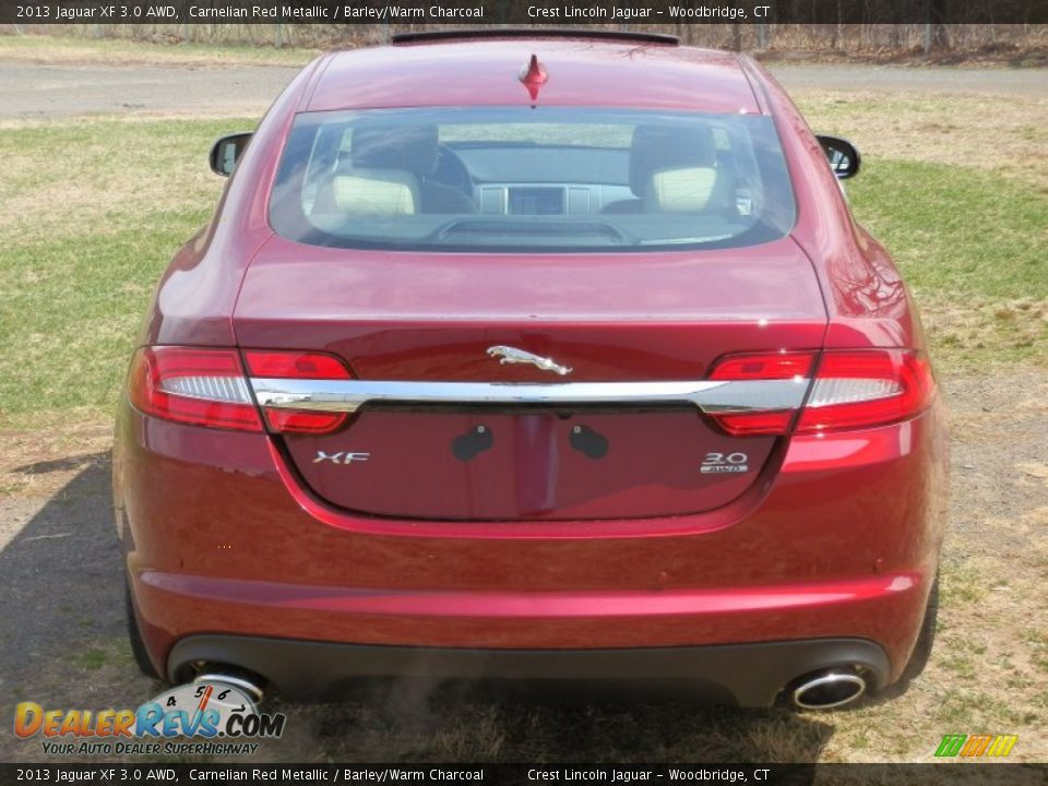 2013 Jaguar XF 3.0 AWD Carnelian Red Metallic / Barley/Warm Charcoal Photo #5