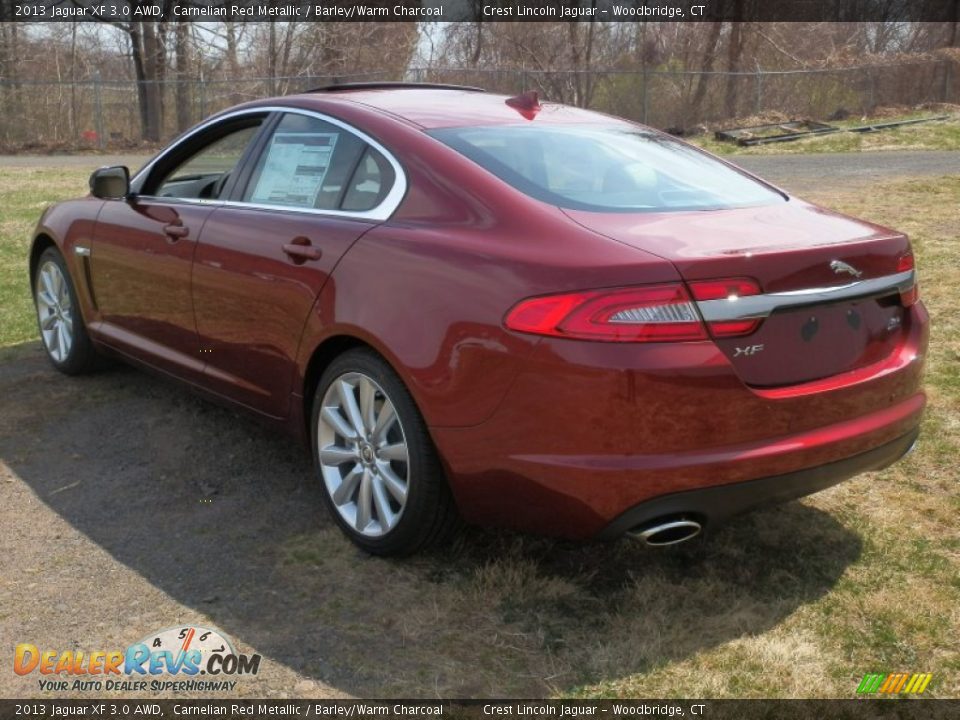 2013 Jaguar XF 3.0 AWD Carnelian Red Metallic / Barley/Warm Charcoal Photo #6