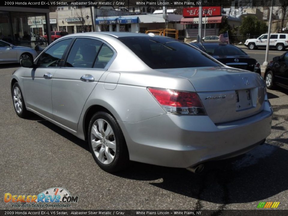 2009 Honda Accord EX-L V6 Sedan Alabaster Silver Metallic / Gray Photo #9
