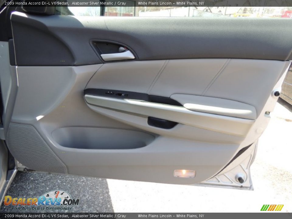 2009 Honda Accord EX-L V6 Sedan Alabaster Silver Metallic / Gray Photo #12