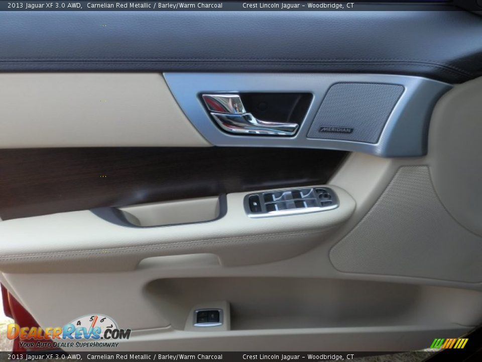 2013 Jaguar XF 3.0 AWD Carnelian Red Metallic / Barley/Warm Charcoal Photo #8