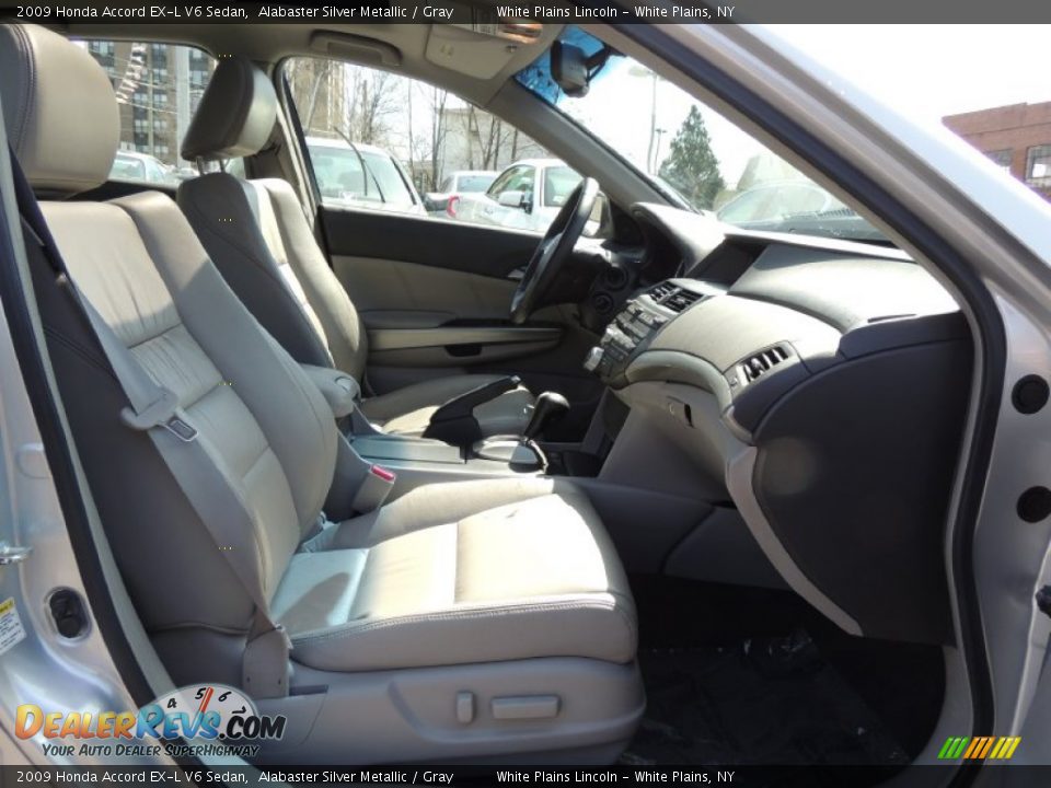 2009 Honda Accord EX-L V6 Sedan Alabaster Silver Metallic / Gray Photo #13
