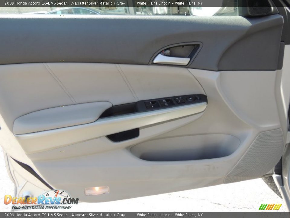 2009 Honda Accord EX-L V6 Sedan Alabaster Silver Metallic / Gray Photo #14