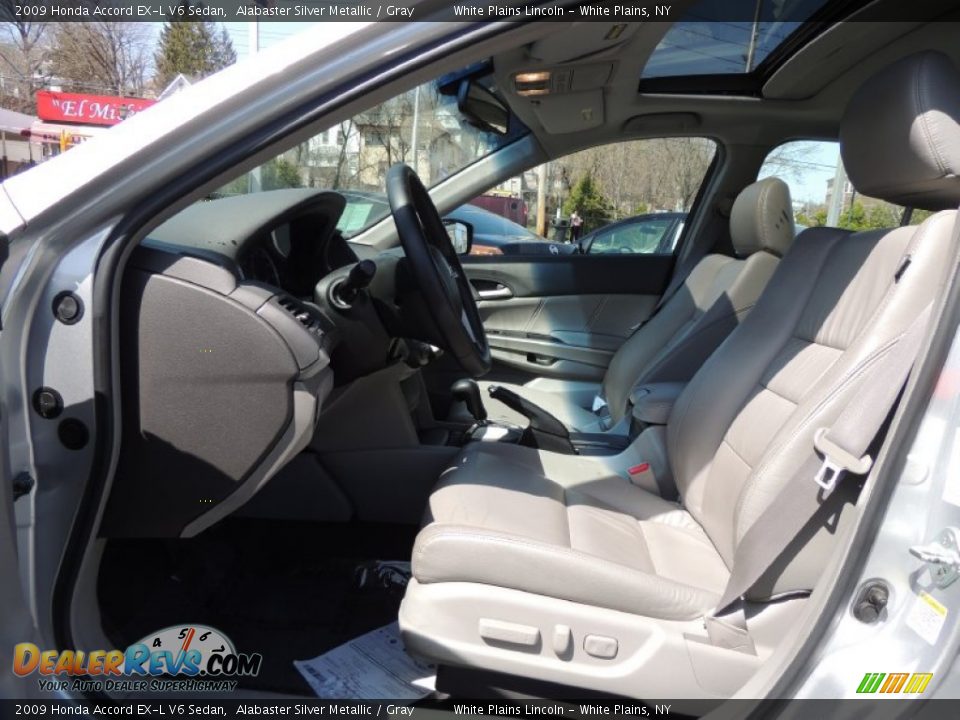 2009 Honda Accord EX-L V6 Sedan Alabaster Silver Metallic / Gray Photo #15