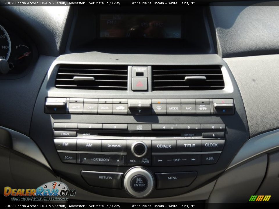 2009 Honda Accord EX-L V6 Sedan Alabaster Silver Metallic / Gray Photo #17