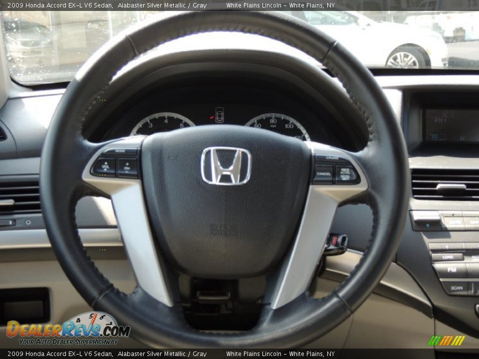 2009 Honda Accord EX-L V6 Sedan Alabaster Silver Metallic / Gray Photo #19
