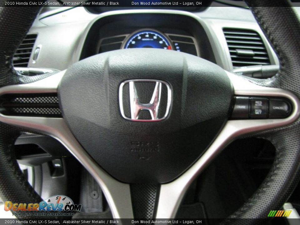 2010 Honda Civic LX-S Sedan Alabaster Silver Metallic / Black Photo #13