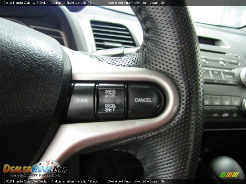 2010 Honda Civic LX-S Sedan Alabaster Silver Metallic / Black Photo #14