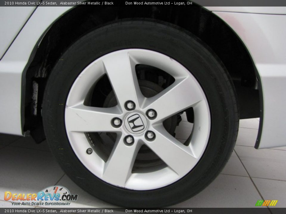 2010 Honda Civic LX-S Sedan Alabaster Silver Metallic / Black Photo #22