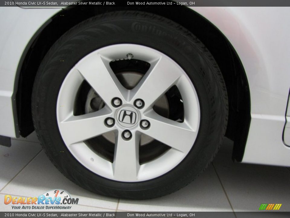 2010 Honda Civic LX-S Sedan Alabaster Silver Metallic / Black Photo #23