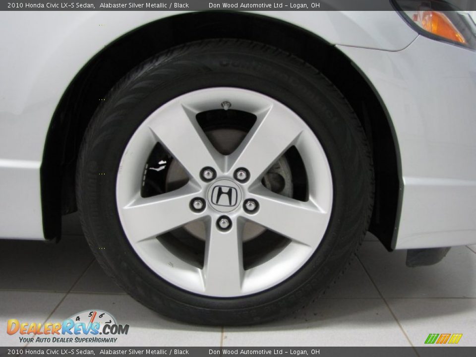2010 Honda Civic LX-S Sedan Alabaster Silver Metallic / Black Photo #24