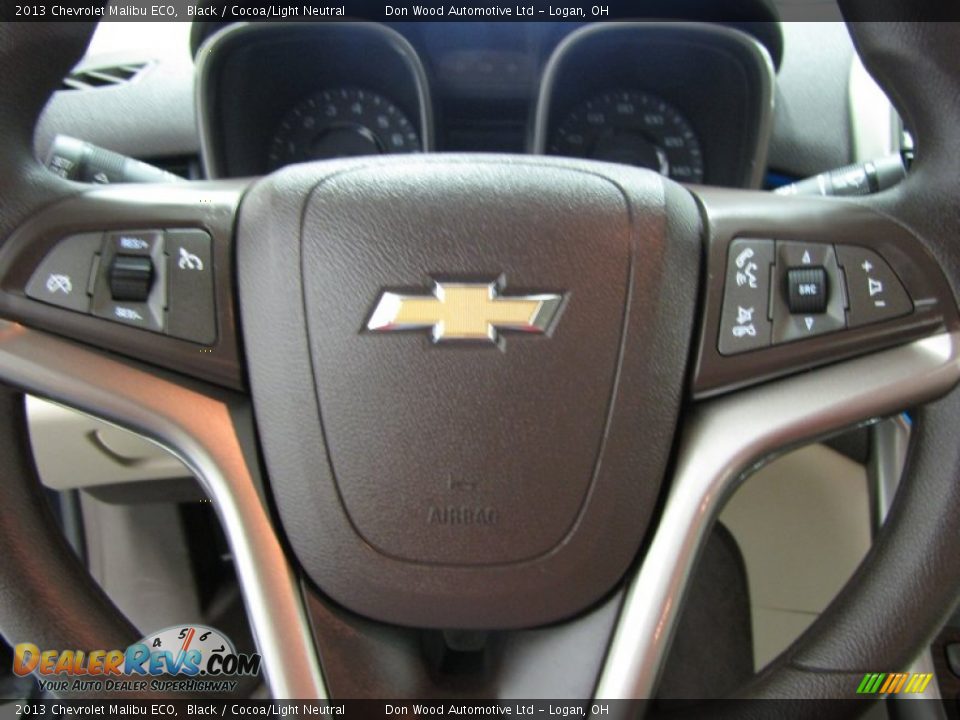 2013 Chevrolet Malibu ECO Black / Cocoa/Light Neutral Photo #14