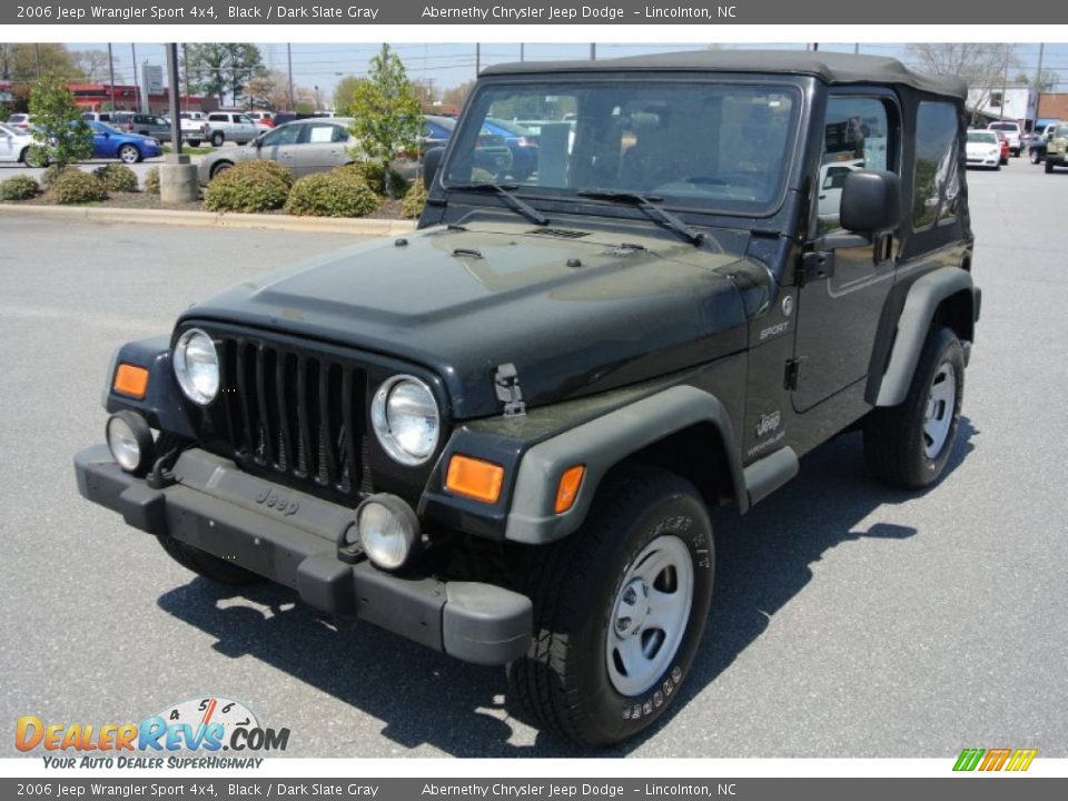 2006 Jeep Wrangler Sport 4x4 Black / Dark Slate Gray Photo #1