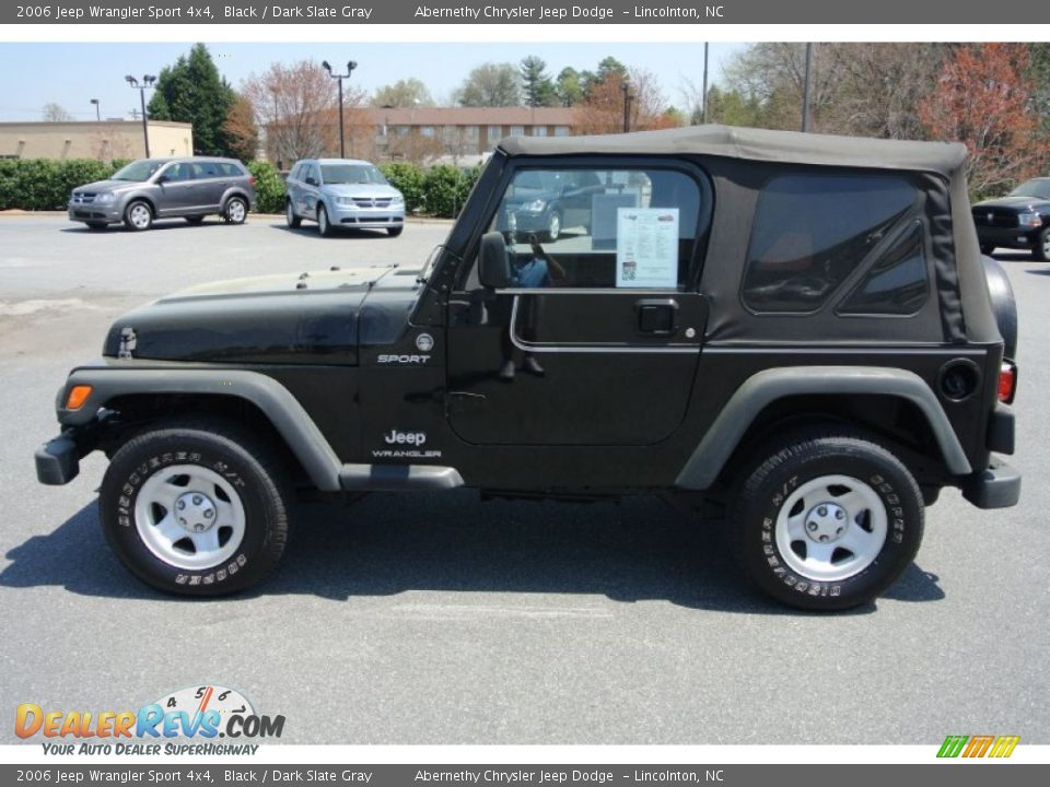 2006 Jeep Wrangler Sport 4x4 Black / Dark Slate Gray Photo #3